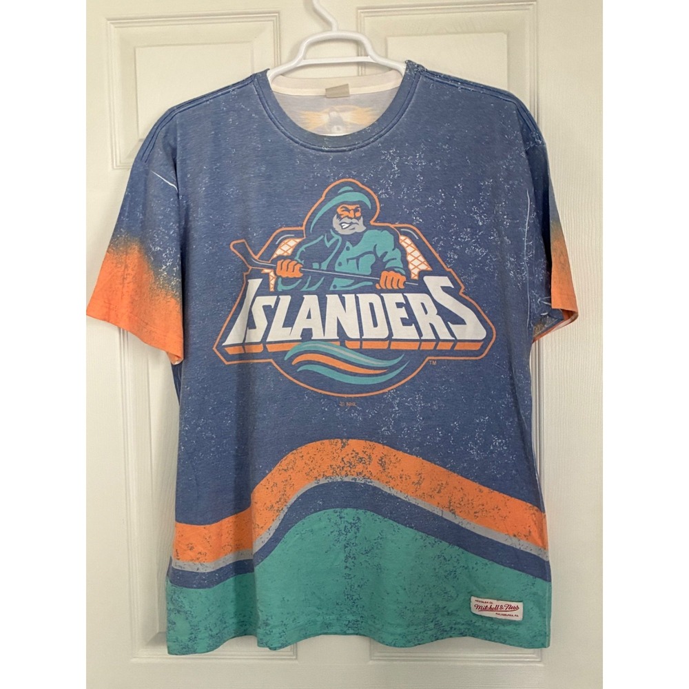 Mens 2XL NWOT Mitchell & Ness New York Islanders‎ NHL Pastel T-Shirt